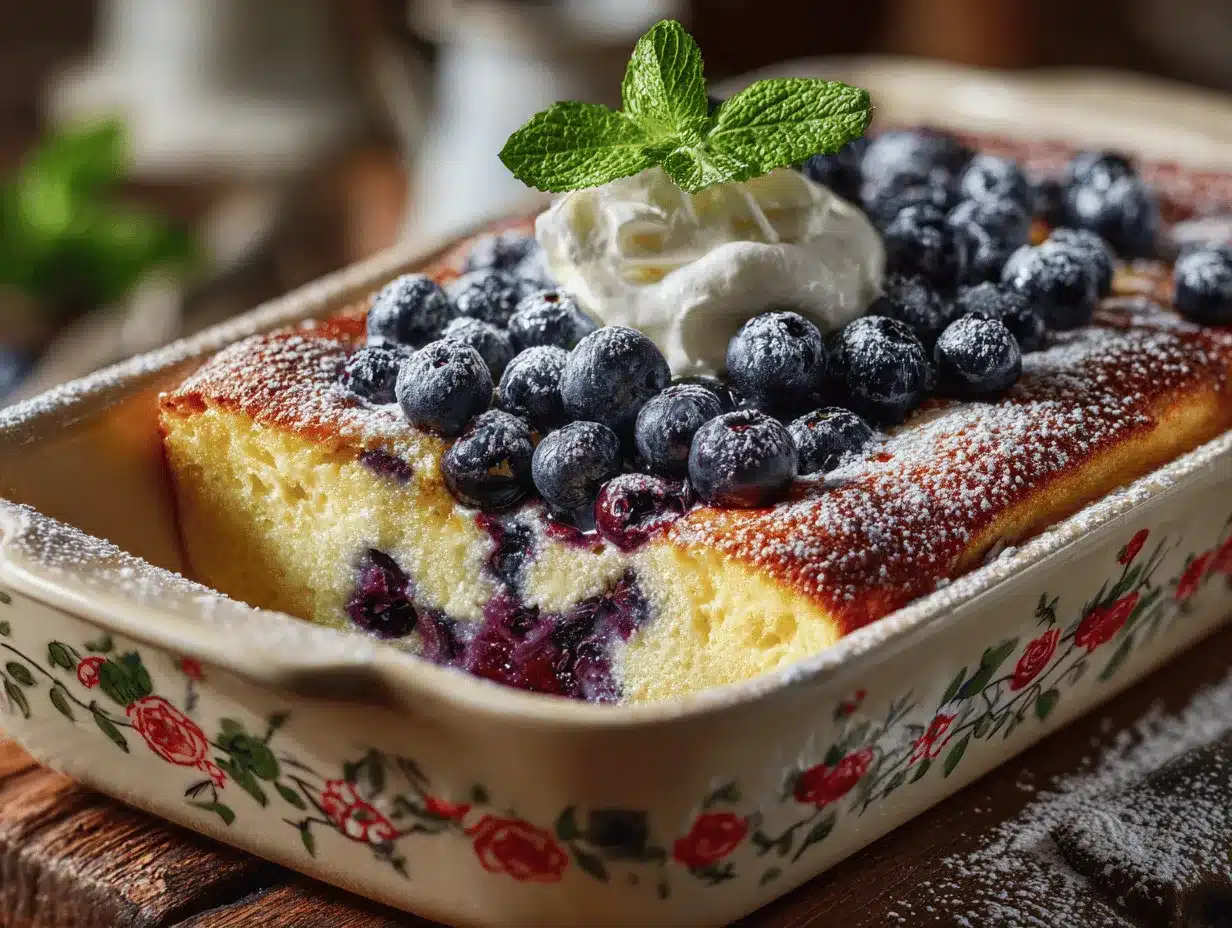 Blueberry Buttermilk Pancake Casserole preparation steps