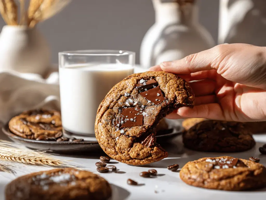 chewy chocolate espresso cookies - featured image