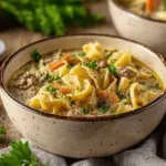 creamy Alfredo lasagna soup - featured image
