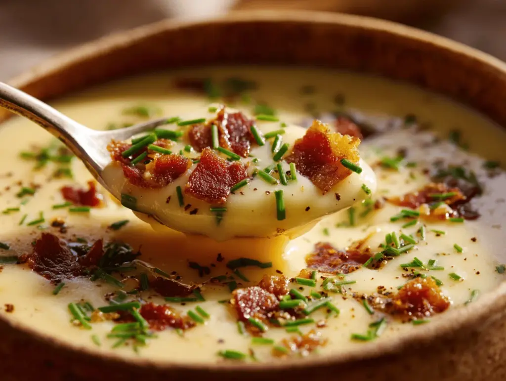 creamy baked potato soup - featured image