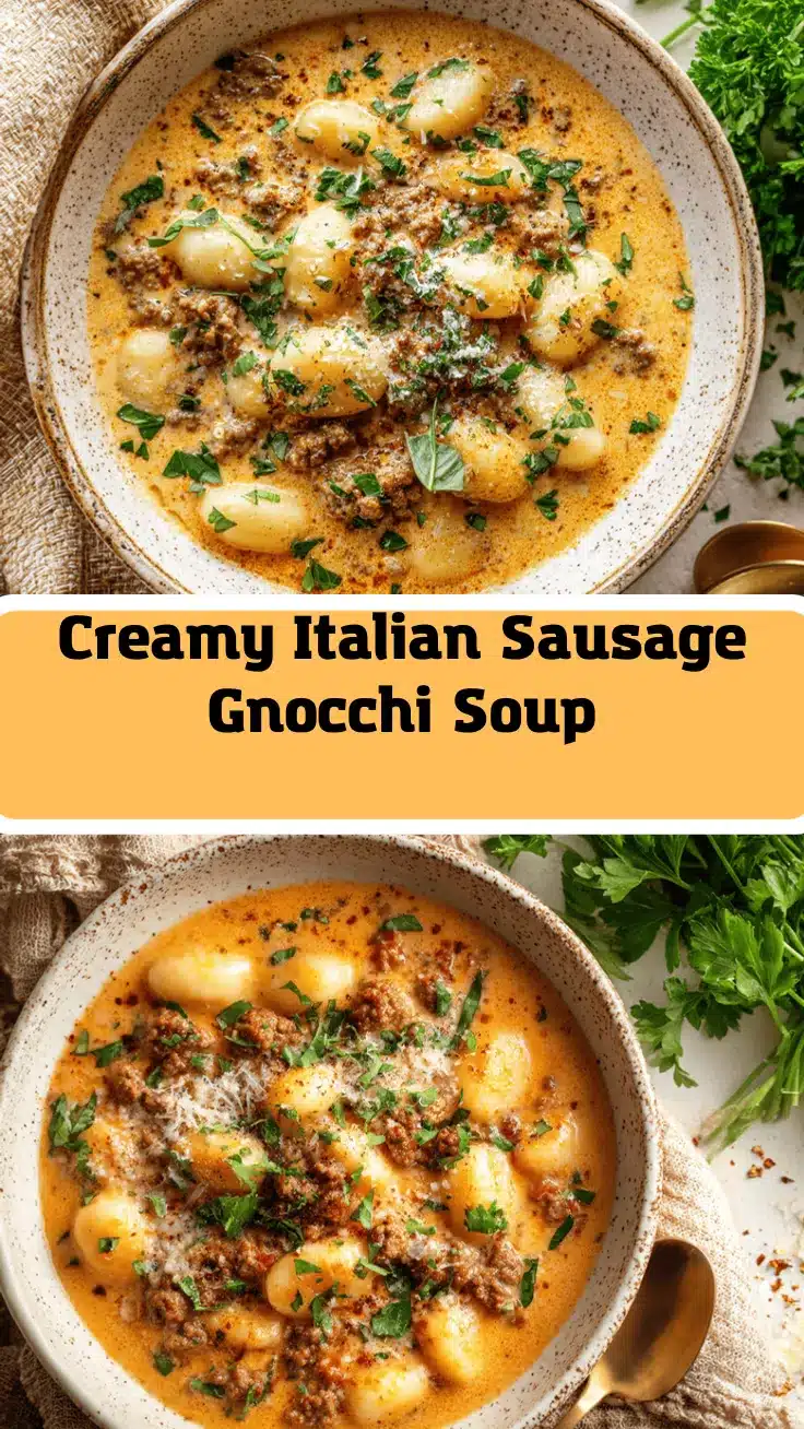 creamy Italian sausage gnocchi soup recipe