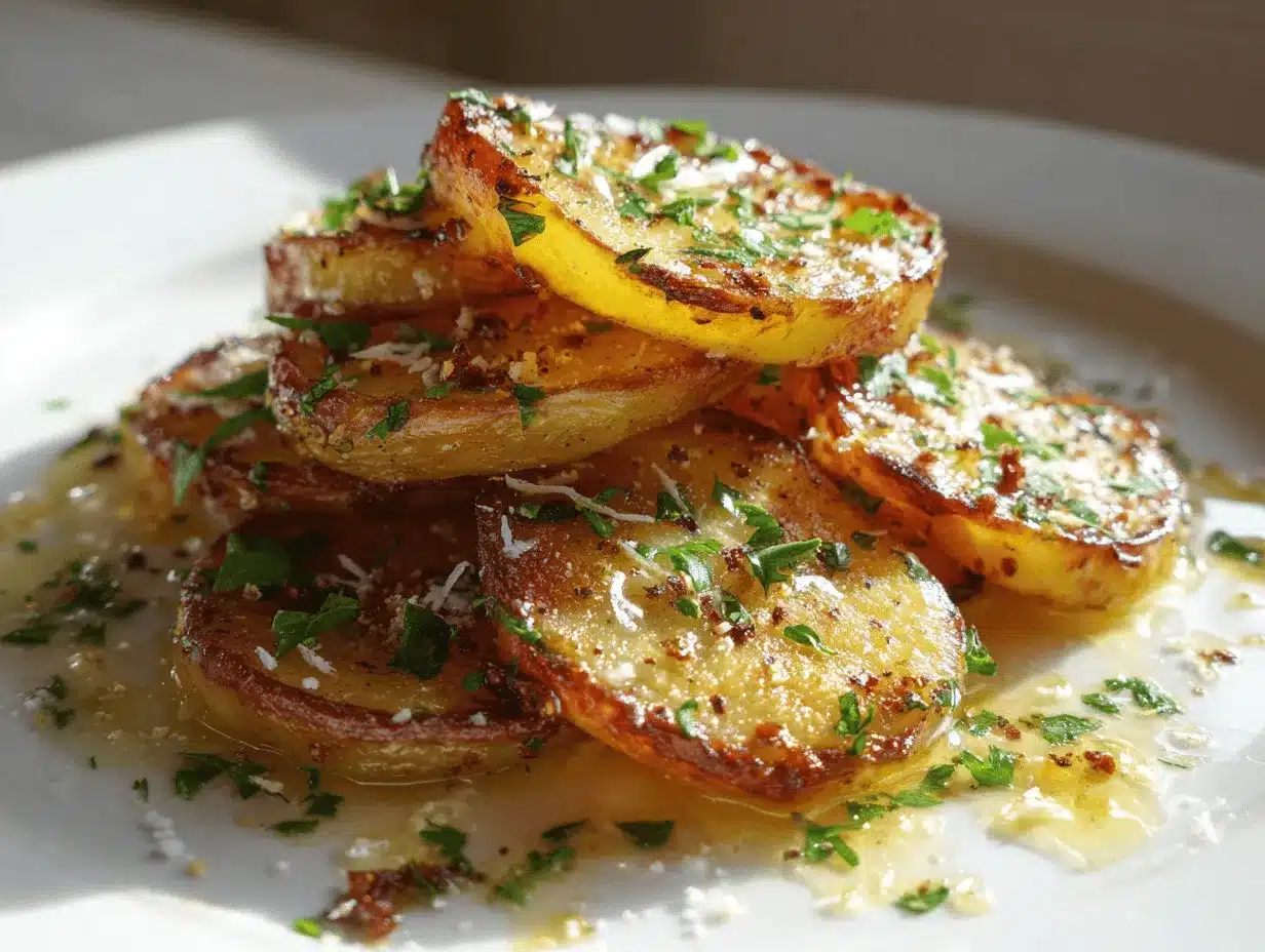 crispy garlic butter potatoes preparation steps