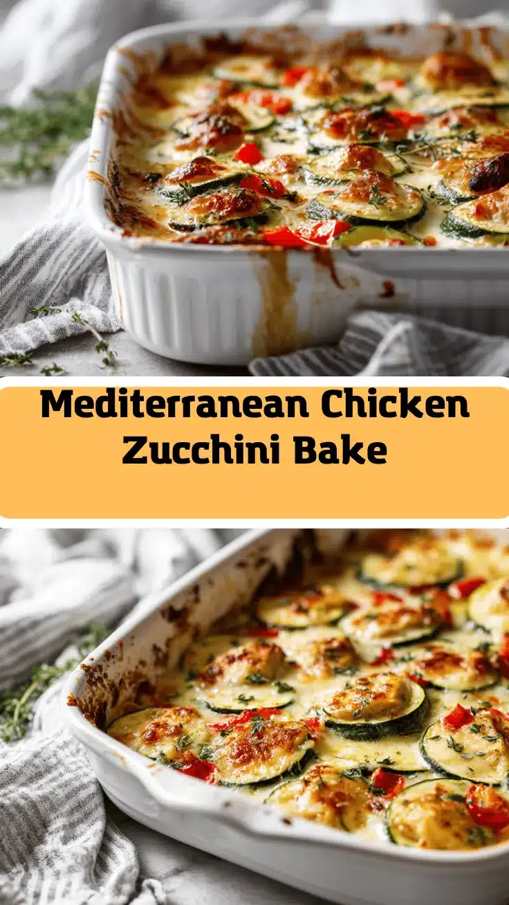 Mediterranean Chicken Zucchini Bake recipe