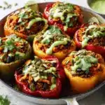 quinoa and vegetable stuffed peppers - featured image